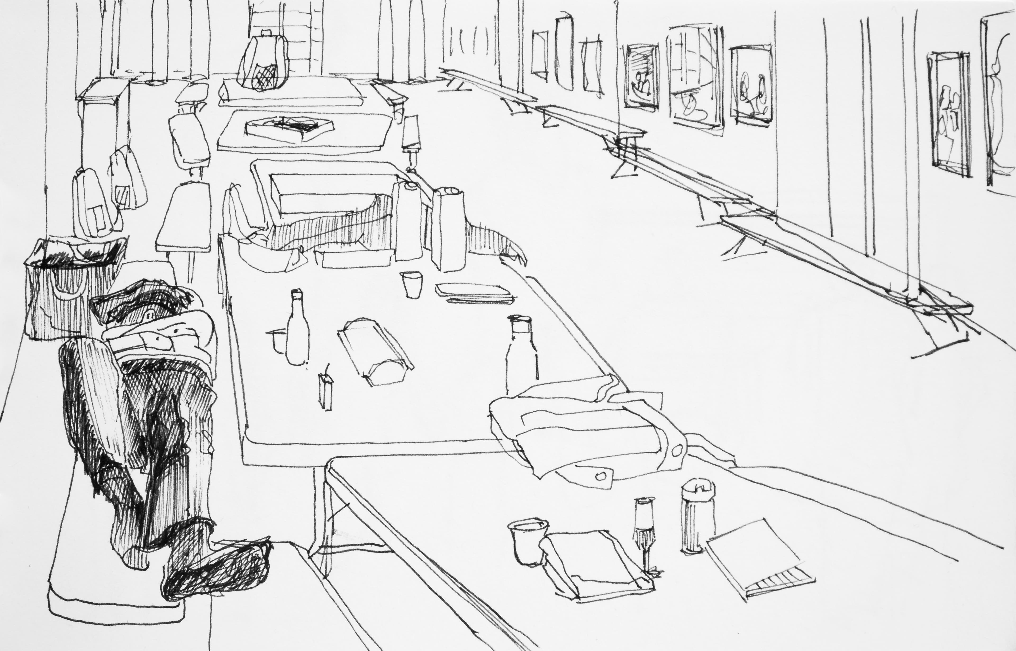 Kipping in The Long Gallery